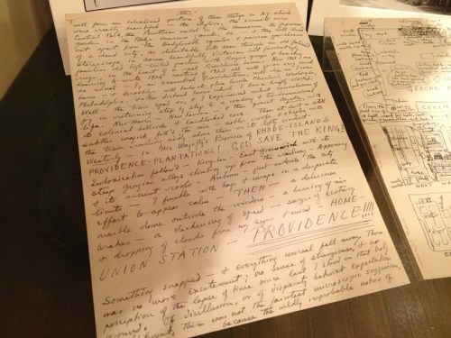 Lovecraft's Providence homecoming letter