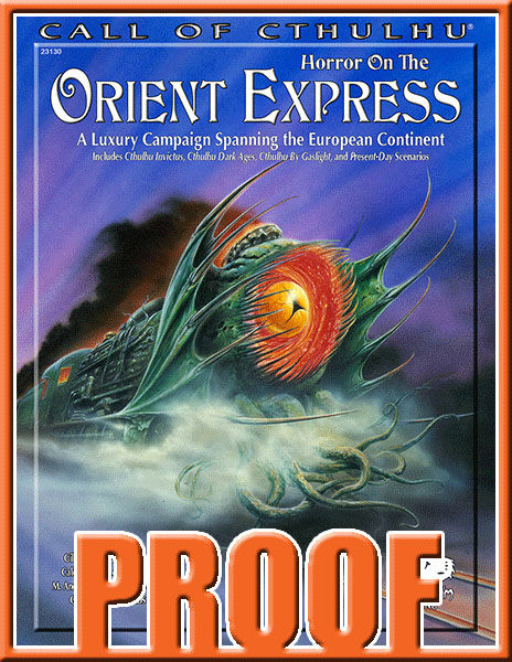 Horror on the Orient Express proof copy